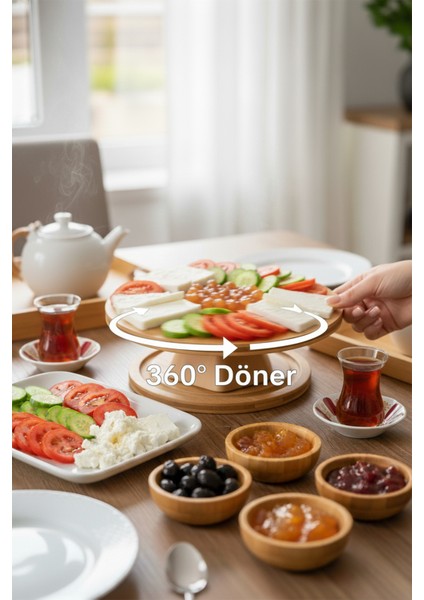Fiesta - Ayaklı Dönen Servis Tabağı 33CM fırsatları