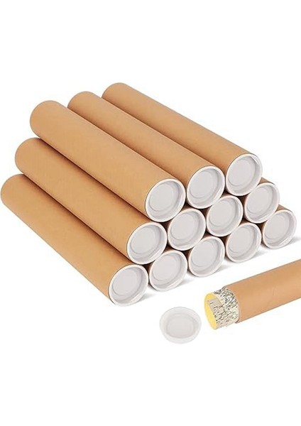 Ambalaj Posterleri Için Kapaklı 12 Paket Posta Tüpleri, 2X12 Inç Karton Posta Tüpü, Poster Tüpü (Yurt Dışından) fiyatları
