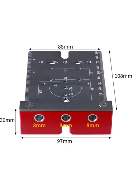 35MM Menteşe Delme Bulucu Sıkıcı Jig Inç Metrik Ölçekli Çok Fonksiyonlu Ağaç Işleme Sondaj Bulucu-A (Yurt Dışından) fiyatları