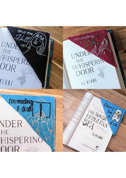 Kitap Severler Için Kitap Ayracı Komik Kelime El Işlemeli Keçe, Köşe C (Yurt Dışından) fiyatları