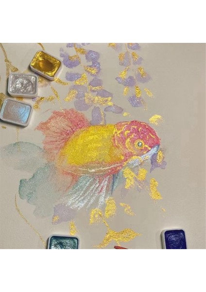 20 Renk Suluboya Resim Seti, Metalik Boya Glitter Suluboya Katı Kutu, (1ml-B) (Yurt Dışından) fırsatları