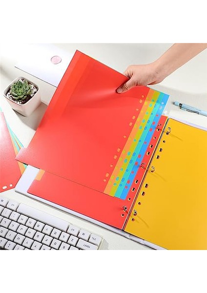 3 Halkalı Klasör Bölücüler Sekmeli Mektup Boyutu Defter Okul Konu Dosyaları Için 5 Renk Plastik (Yurt Dışından) indirimleri