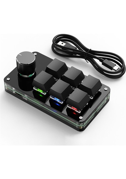 Programlama Makro Özel Düğme Klavye 6 Tuşlu Kopyala Yapıştır Mini Düğme Photoshop Oyun Tuş Takımı, Rgb Kablolu (Yurt Dışından)