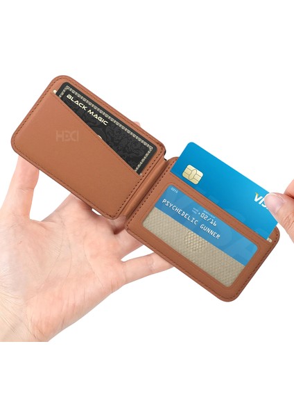 HS-020 Namib Stant Özellikli Magsafe Kartlık - Kahverengi fırsatları