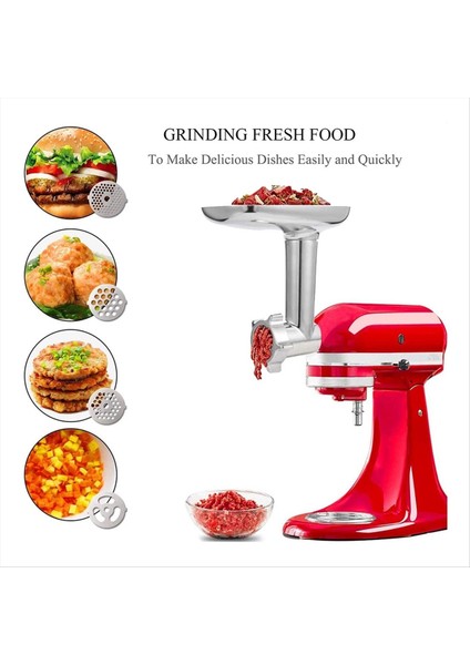Kitchenaid Stand Mikserler Için Kıyma Makinesi Aparatı, Sosis Doldurma Boruları Dahil, Dayanıklı Gıda Öğütücü Aparatı (Yurt Dışından) modelleri