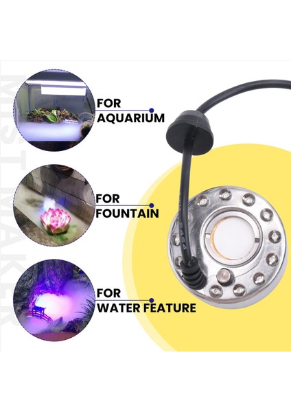 LED Işık, Komik Balık Tankı Aksesuarları ile Sis Yapıcı, Sürüngen Teraryum Çeşmesi Için Mini Sisleyici Ekildi (Yurt Dışından) indirimleri