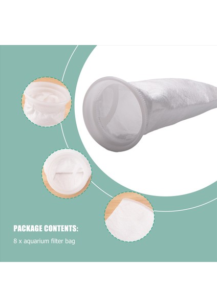 Balık Tankı/salin Akvaryumu Için 8 Paket Filtre Çorabı, 200 Mikrometrelik, Gölet, Karalama/taşma Için (Yurt Dışından) indirimleri