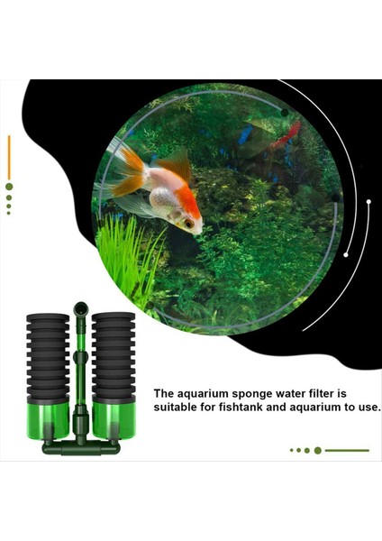 S Çift Kafa Filtre Akvaryumu Balıktank Sünger Su Filtre Hava Pompası Balık Tankı Temizleme Filtresi Akvaryum Aksesuar (Yurt Dışından) fırsatları