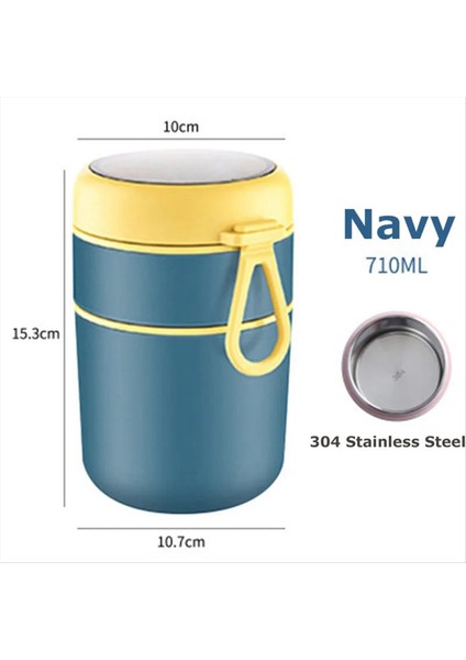 Gıda Yalıtım Kavanozu Gıda Yalıtım Kabı Paslanmaz Çelik Öğle Yemeği Kutusu Öğrenciler ve Ofis Çalışanları Için Uygundur 710 ml A (Yurt Dışından) fiyatları