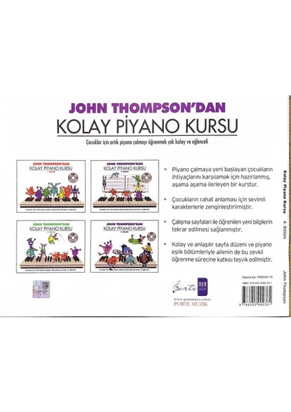 John Thompson ' dan Kolay Piyano Kursu 4. Bölüm fırsatları