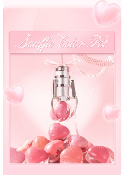Yoğun Pigmentli Köpük Yapıda Kadife Bitişli Ruj & Allık DASIQUE Souffle Color Pot 19 Peach Gelato