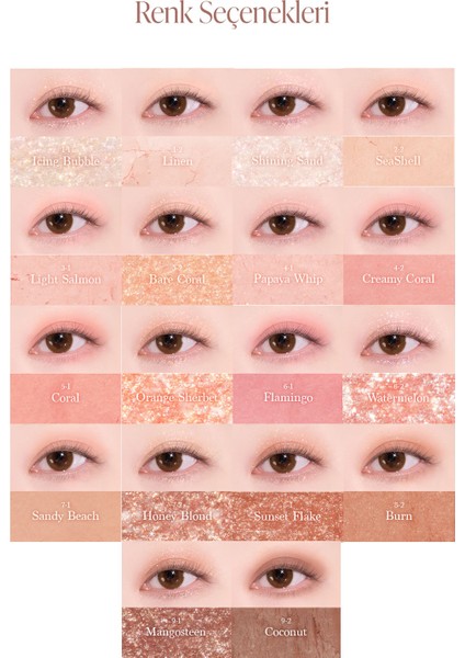 Mat ve Işıltılı Renk Seçenekleri Sunan Far Paleti Dasıque Shadow Palette (#23 Summer Coral)