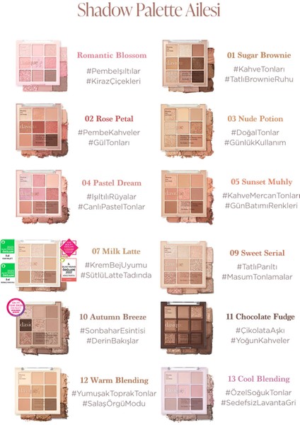 Mat ve Işıltılı Renk Seçenekleri Sunan Far Paleti Dasıque Shadow Palette (#23 Summer Coral)