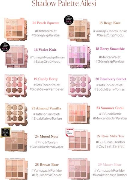 Mat ve Işıltılı Renk Seçenekleri Sunan Far Paleti Dasıque Shadow Palette (#23 Summer Coral)