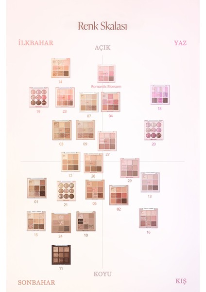 Mat ve Işıltılı Renk Seçenekleri Sunan Far Paleti Dasıque Shadow Palette (#23 Summer Coral)