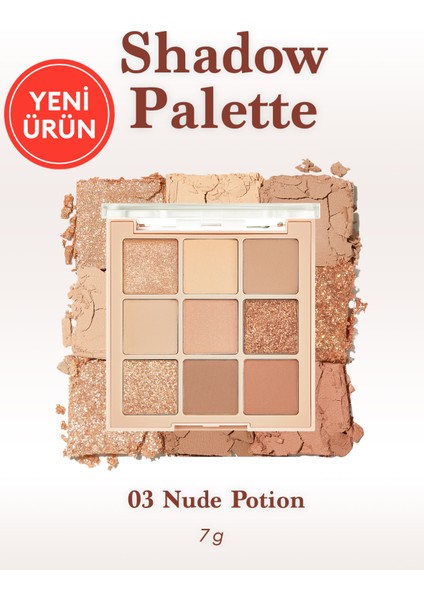 Mat ve Işıltılı Renk Seçenekleri Sunan Far Paleti Dasıque Shadow Palette (#03 Nude Potion)