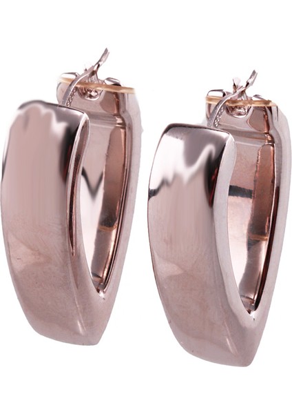 Lui S 3 Kalp Şarnel Gümüş Küpe MS3721, 925 Ayar Kadın Gümüş Küpe, Ithal Ürün, Altın Kaplama