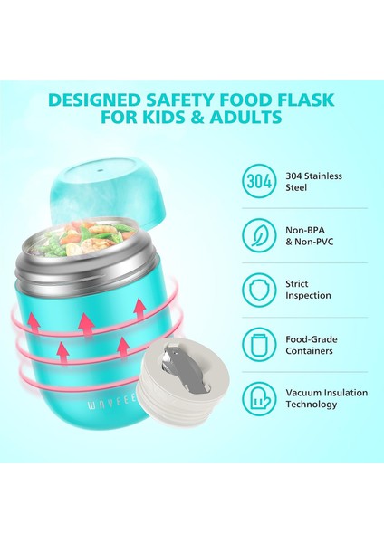 Gıda Termos Bardak Öğle Yemeği Kutusu Öğle Yemeği Kutusu 16 Oz Çocuklar ve Yetişkinler Mühürlü Paslanmaz Çelik Gıda Çorbası Termos Kaşıklı Bardak Okul Için Uygun, (Yurt Dışından) fırsatları