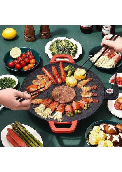 Elektrikli Izgara - Dumansız Elektrikli Barbekü Izgarası, Pişirme Tepsileri, Yapışmaz Pişirme Izgarası Tavası, Krep Yapıcı, Ab Fişi (Yurt Dışından) fırsatları