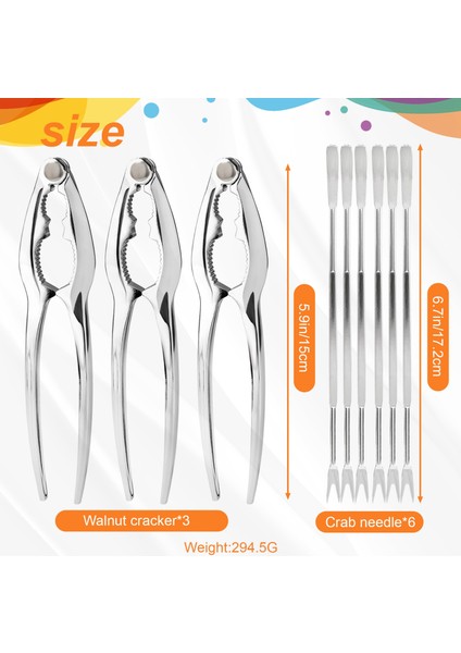 Deniz Ürünleri Kırıcı Aletleri Fındık Kırıcı Seti, Yengeç Fındık Istakoz Açacağı Kabuklu Deniz Ürünleri Istakoz Bacak Soyucu Mutfak Kitleri 9'lu Paket (Yurt Dışından) fırsatları