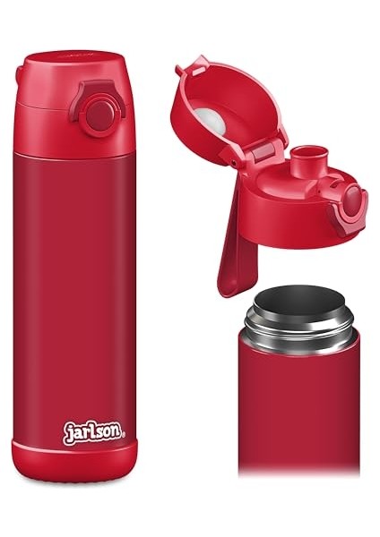 Çocuk Su Şişesi Yalıtımlı Paslanmaz Çelik Su Şişesi Bpa Içermez Sızdırmaz Okullar ve Anaokulları Için Bardak Kapaklı Çocuk Şişesi (350ML) (Yurt Dışından)