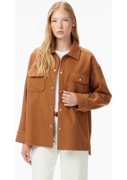 Kadın Kahverengi Regular Fit Gömlek 47W507T.2DB