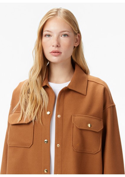 Kadın Kahverengi Regular Fit Gömlek 47W507T.2DB fırsatları