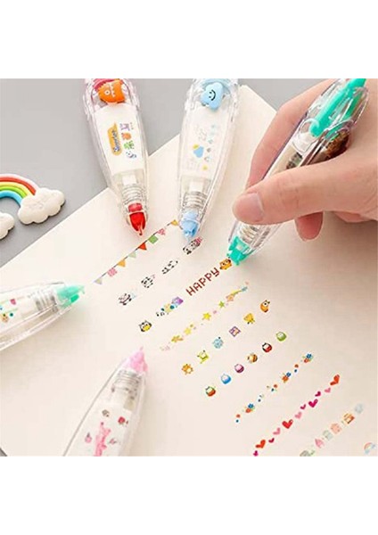 6pcs Dıy Sevimli Hayvanlar Basın Tipi Dekoratif Kalem-Dantel Dekorasyon Bant Kalemi, Kawaii Maskeleme (Yurt Dışından) modelleri