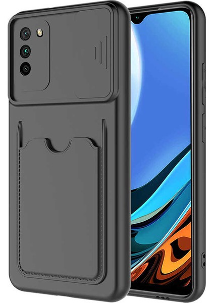 Xiaomi Poco M3 Kılıf ​senk Kartix Kapak-Siyah