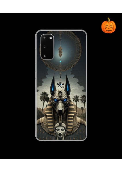 Samsung Galaxy S20 Uyumlu Şeffaf Kılıf Antik Mısır 5 Tasarımlı