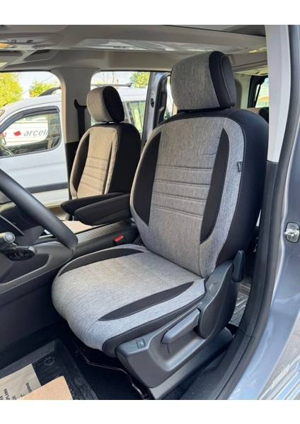 PEUGEOT RIFTER 2019 VE SONRASI ARKALAR 3 PARÇA TEK TEK -ÖZEL DİKİM-Oto Koltuk Kılıfı