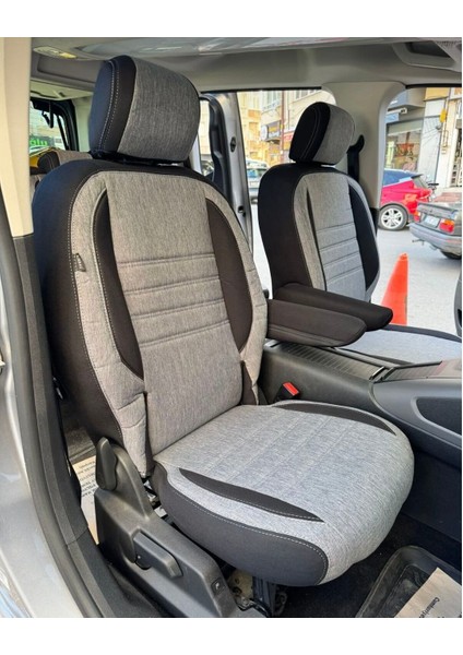 PEUGEOT RIFTER 2019 VE SONRASI ARKALAR 3 PARÇA TEK TEK -ÖZEL DİKİM-Oto Koltuk Kılıfı fiyatları