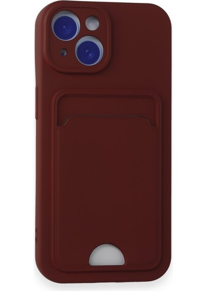 iPhone 15 Kart Bölmeli Silikon Kılıf Rcv/kelvin