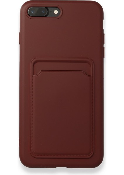 iPhone 8 Plus Kart Bölmeli Silikon Kılıf Rcv/kelvin