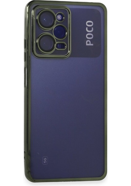 Poco X5 Pro 5g Kılıf Kamera Lens Korumalı Parlak Silikon Kapak Ryc/razer Lens - Yeşil