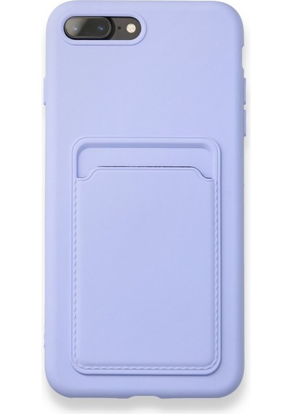 iPhone 8 Plus Kılıf Kart Hazneli Esnek Kelvin Silikon Kapak