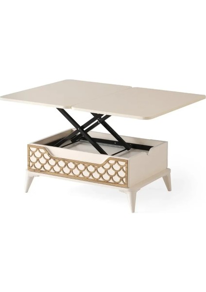 Akıllı Sehpa Sihirli Sehpa 5 Kademeli Fonksiyonel Orta Sehpa Açılabilir Sehpa Tekerlekli MASA1299 60X90 modelleri