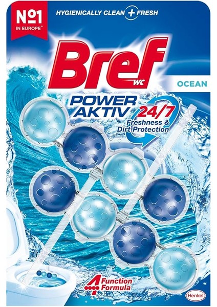 Wc Power Aktiv Okyanus Kokulu 2'li Klozet Temizleme Topları 1 x 2 Adet , Okyanus 2