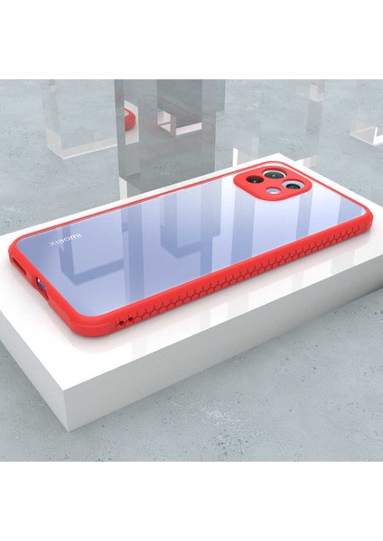 Xiaomi Mi 11 Lite Kılıf ​​senk Kaff Kapak-Kırmızı modelleri