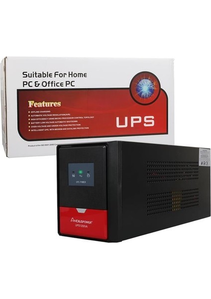 UPS1200VA 1200VA 12V7.5AHX2 Ups Kesintisiz Güç Kaynağı Line - Interaktif fırsatları