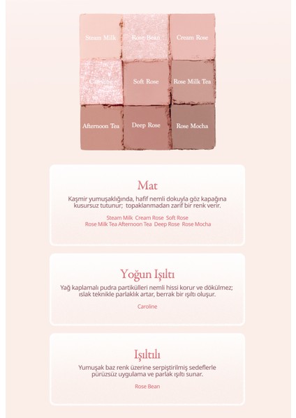 Mat ve Işıltılı Renk Seçenekleri Sunan Far Paleti Dasıque Shadow Palette (#27 Rose Milk Tea)