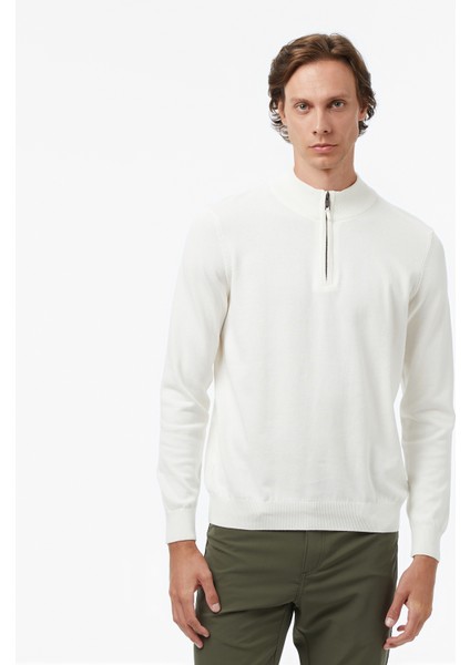 Erkek Krem Classic Fit Kazak S57104T.1MA