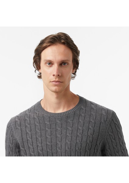 Erkek Gri Classic Fit Kazak S57226T.00E fırsatları