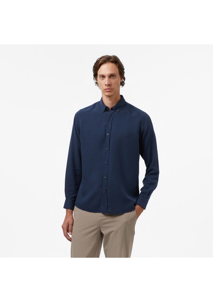 Erkek Lacivert Classic Fit Gömlek W57232T.4NV