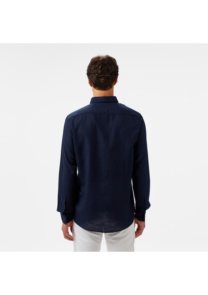 Erkek Lacivert Classic Fit Gömlek W55450T.4NV fiyatları