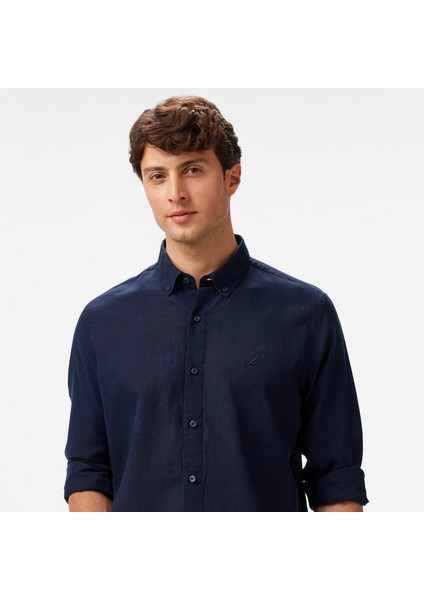 Erkek Lacivert Classic Fit Gömlek W55450T.4NV fırsatları