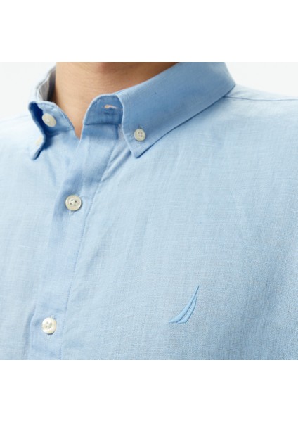 Erkek Mavi Classic Fit Keten Gömlek W55100T.4NN indirimleri