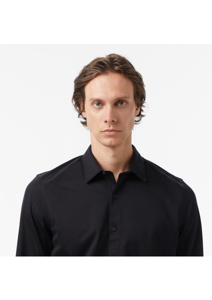 Erkek Siyah Slim Fit Gömlek W57430T.0TB fırsatları