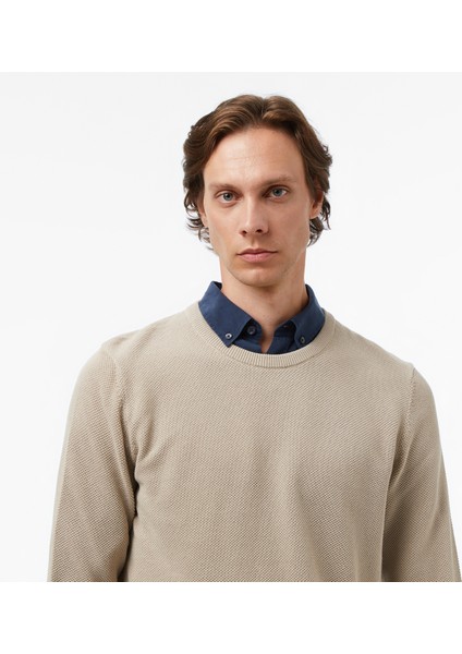 Erkek Bej Classic Fit Kazak S57200T.2AU fırsatları