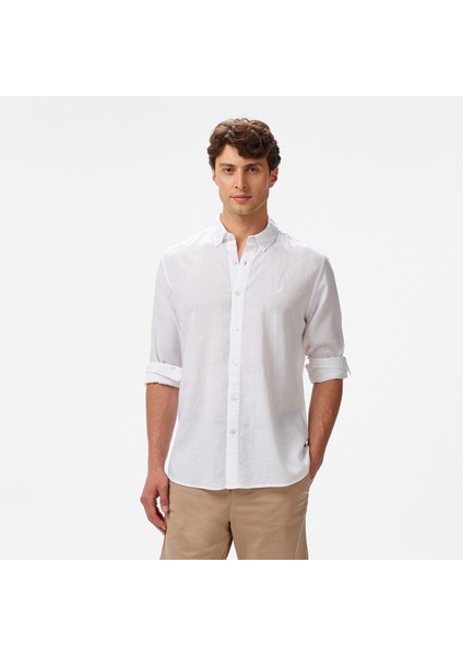 Erkek Beyaz Classic Fit Gömlek W55450T.1BW